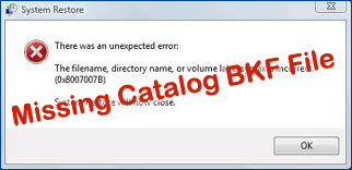 BKF catalog file