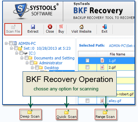 extract bkf process