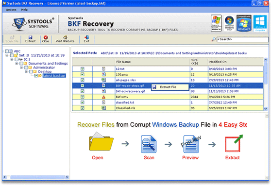 Restore Windows XP NTBackup File 6.0